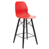SHOREDITCH BLACK MID HEIGHT STOOL Red