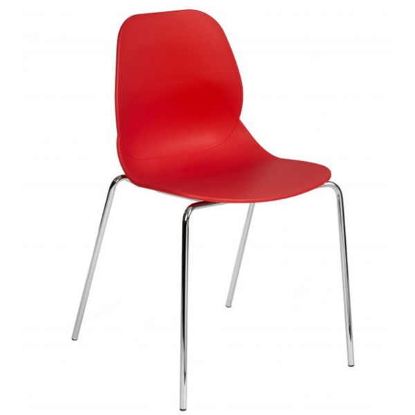 F FRAME SHOREDITCH SIDE CHAIR Red