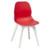 R FRAME WHITE SHOREDITCH SIDE CHAIR Red