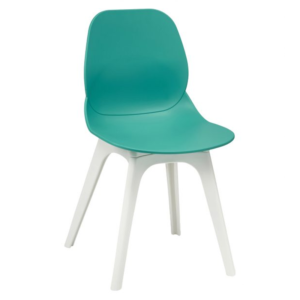R FRAME WHITE SHOREDITCH SIDE CHAIR Turquoise