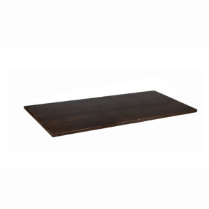 SOLID ASH TABLE TOP RECTANGLE – FSC® CERTIFIED – POLISHED WALNUT STAIN
