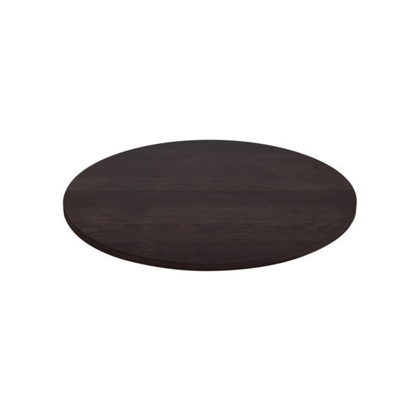 SOLID ASH TABLE TOP ROUND – FSC® CERTIFIED – POLISHED WALNUT STAIN