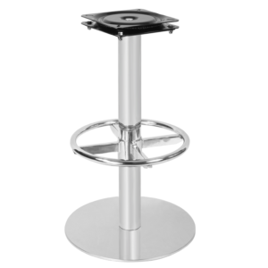 KEELE SWIVEL STOOL BASE WITH FOOT RING (STAINLESS STEEL)